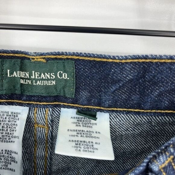 Ralph Lauren Jeans Co Jeans Size 8 Womens Dark Indigo Wash Straight Chore VTG - Picture 6 of 9